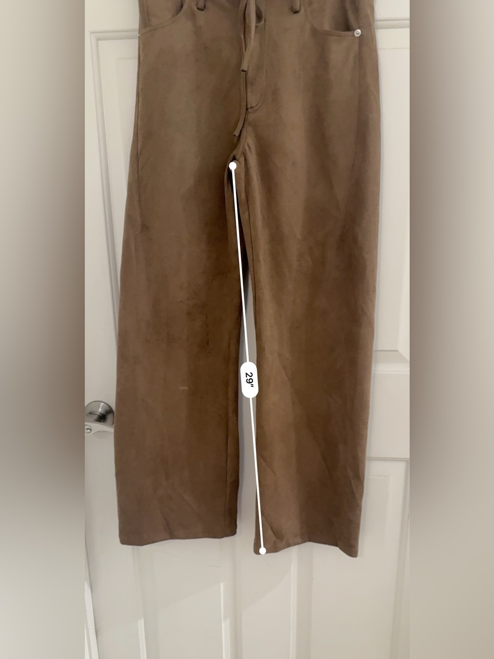 LIONESS Dusty faux suede pants slight barrel - Picture 10 of 14